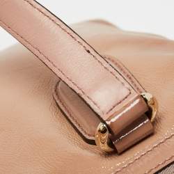 Pre Owned Gucci Pink Patent Leather Soho Working Tote