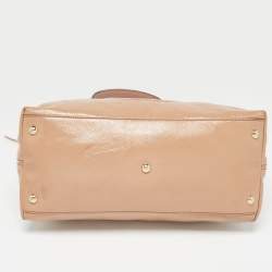 Pre Owned Gucci Pink Patent Leather Soho Working Tote