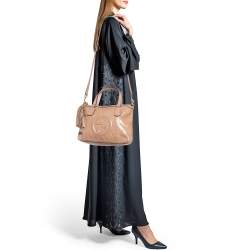 Pre Owned Gucci Pink Patent Leather Soho Working Tote