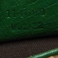 مملوكة مسبقًا Gucci Beige/Green GG Supreme Canvas and Leather Tote