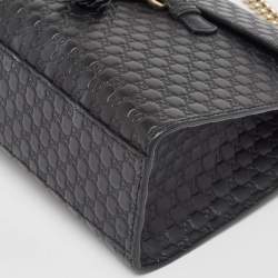 Pre Owned Gucci Black Microguccissima Leather Medium Emily Shoulder Bag
