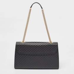 Pre Owned Gucci Black Microguccissima Leather Medium Emily Shoulder Bag