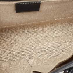 Pre Owned Gucci Black Microguccissima Leather Medium Emily Shoulder Bag