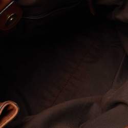 مملوكة مسبقًا حقيبة يد غوتشي سوكي جلد وكانفاس جي جي أسود/ بيج متوسطة 