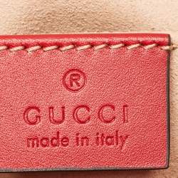 Gucci Red Guccissima Leather Padlock Backpack