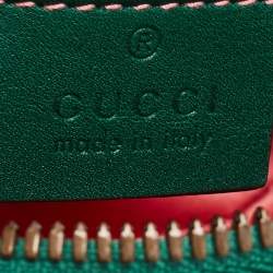 Gucci Green Matelassé Velvet Mini GG Marmont Belt Bag