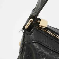 Pre Owned Gucci Black Guccissima Leather Medium Sukey Tote