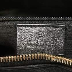 Pre Owned Gucci Black Guccissima Leather Medium Sukey Tote