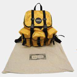 Gucci Yellow/Black GG Nylon Off The Grid Backpack