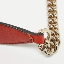 Pre Owned حقيبة كتف غوتشي إيميلي متوسطة جلد أحمر مرجاني