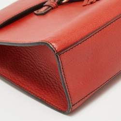 Pre Owned حقيبة كتف غوتشي إيميلي متوسطة جلد أحمر مرجاني