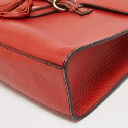 Pre Owned حقيبة كتف غوتشي إيميلي متوسطة جلد أحمر مرجاني