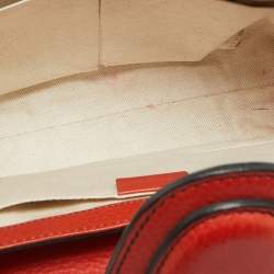 Pre Owned حقيبة كتف غوتشي إيميلي متوسطة جلد أحمر مرجاني