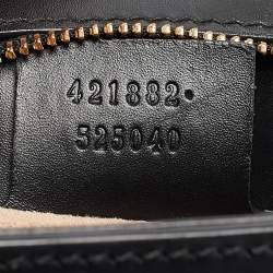 Pre Owned Gucci Black Leather Small Web Sylvie Shoulder Bag