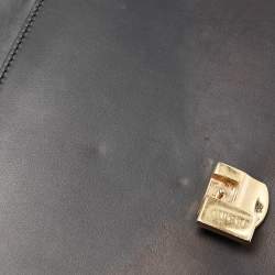 Pre Owned Gucci Black Leather Small Web Sylvie Shoulder Bag