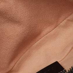 Pre Owned Gucci Black Matelassé Leather GG Marmont Belt Bag