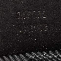 Pre Owned Gucci Black Coated Canvas and Leather Britt Tassel Hobo