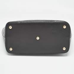 Pre Owned Gucci Black Guccissima Leather Zip Tote