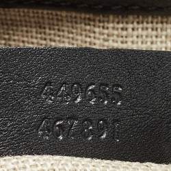 Pre Owned Gucci Black Guccissima Leather Zip Tote