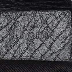 مملوكة مسبقًا Gucci Beige/Black GG Canvas and Leather Bamboo Bullet Satchel