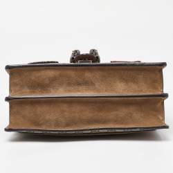 Gucci Beige GG Supreme Canvas and Suede Medium Dionysus Embellished Shoulder Bag