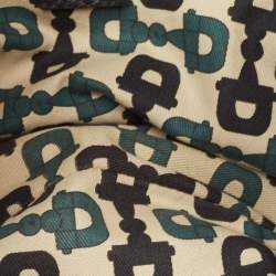 Pre Owned Gucci Black Leather Bamboo Ring Hobo