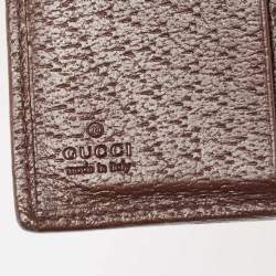 Gucci Beige/Brown GG Canvas and Leather Flap Bifold Wallet