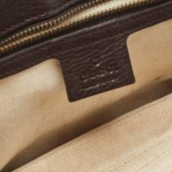 Pre Owned Gucci Beige/Brown Diamante Canvas and Leather GG Chain Shoulder Bag