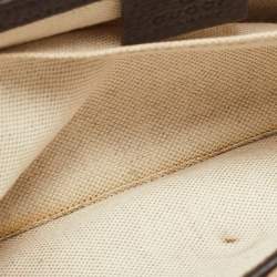 Pre Owned Gucci Beige/Brown Diamante Canvas and Leather GG Chain Shoulder Bag