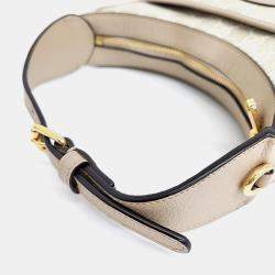 Gucci Beige GG Canvas Mini Half Moon Shoulder Bag