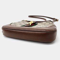 Pre Owned Gucci Beige GG Canvas Jackie 1961 Mini Hobo Bag