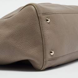Pre Owned Gucci Grey Pebbled Leather Medium Soho Shoulder Bag