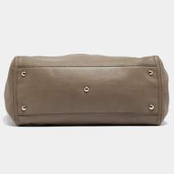 Pre Owned Gucci Grey Pebbled Leather Medium Soho Shoulder Bag