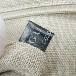 Gucci Red/Beige Leather GG Canvas Medium Bree Tote