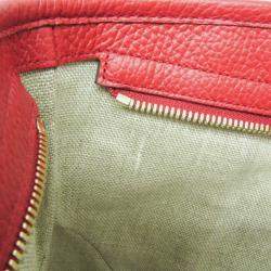 Gucci Red/Beige Leather GG Canvas Medium Bree Tote