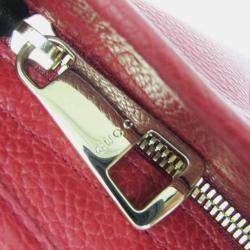 Gucci Red/Beige Leather GG Canvas Medium Bree Tote