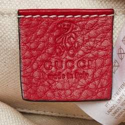 Pre Owned Gucci Red Leather Soho Crossbody Bag