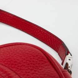Pre Owned Gucci Red Leather Soho Crossbody Bag