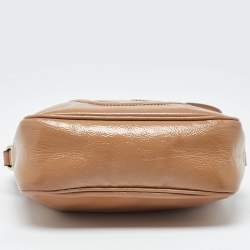 Pre Owned Gucci Beige Patent Leather Small Soho Disco Crossbody Bag