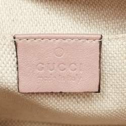 Pre Owned Gucci Beige Patent Leather Small Soho Disco Crossbody Bag