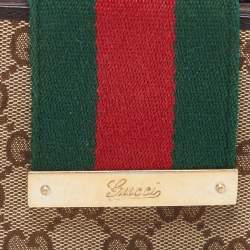 Gucci Beige/Ebony GG Canvas and Leather Ladies Web Continental Wallet