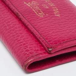 Gucci Pink Leather Key Case