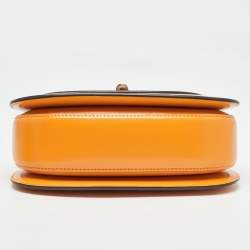 Pre Owned Gucci Tan Glazed Leather Small Bamboo 1947 Top Handle Bag
