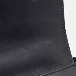 Pre Owned Gucci Black Leather Mini Web Chain Sylvie Crossbody Bag
