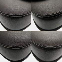 Gucci Black Leather Bamboo 1947 Top Handle Bag