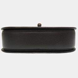 Gucci Black Leather Bamboo 1947 Top Handle Bag