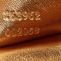 Pre Owned Gucci Black/Gold Satin Malika Tassel Clutch