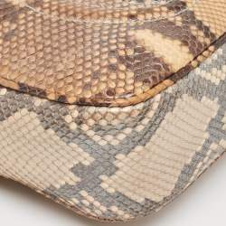 Pre Owned Gucci Beige Python Small Soho Disco Crossbody Bag