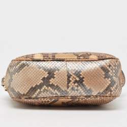 Pre Owned Gucci Beige Python Small Soho Disco Crossbody Bag