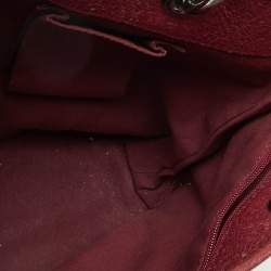 Pre Owned Gucci Beige/Red GG Canvas and Leather Open Tote